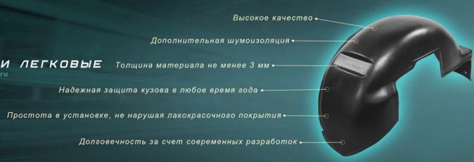 Подкрылки Chery Tiggo 2005-2013 передняя пара Петропласт